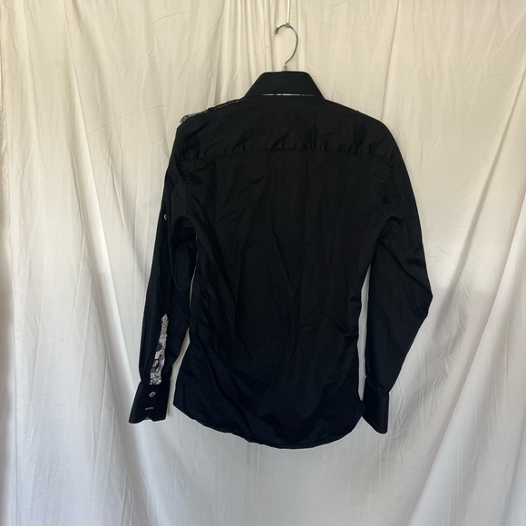 French XOOS Shirt funky print detailing size 1 - Picture 2 of 8